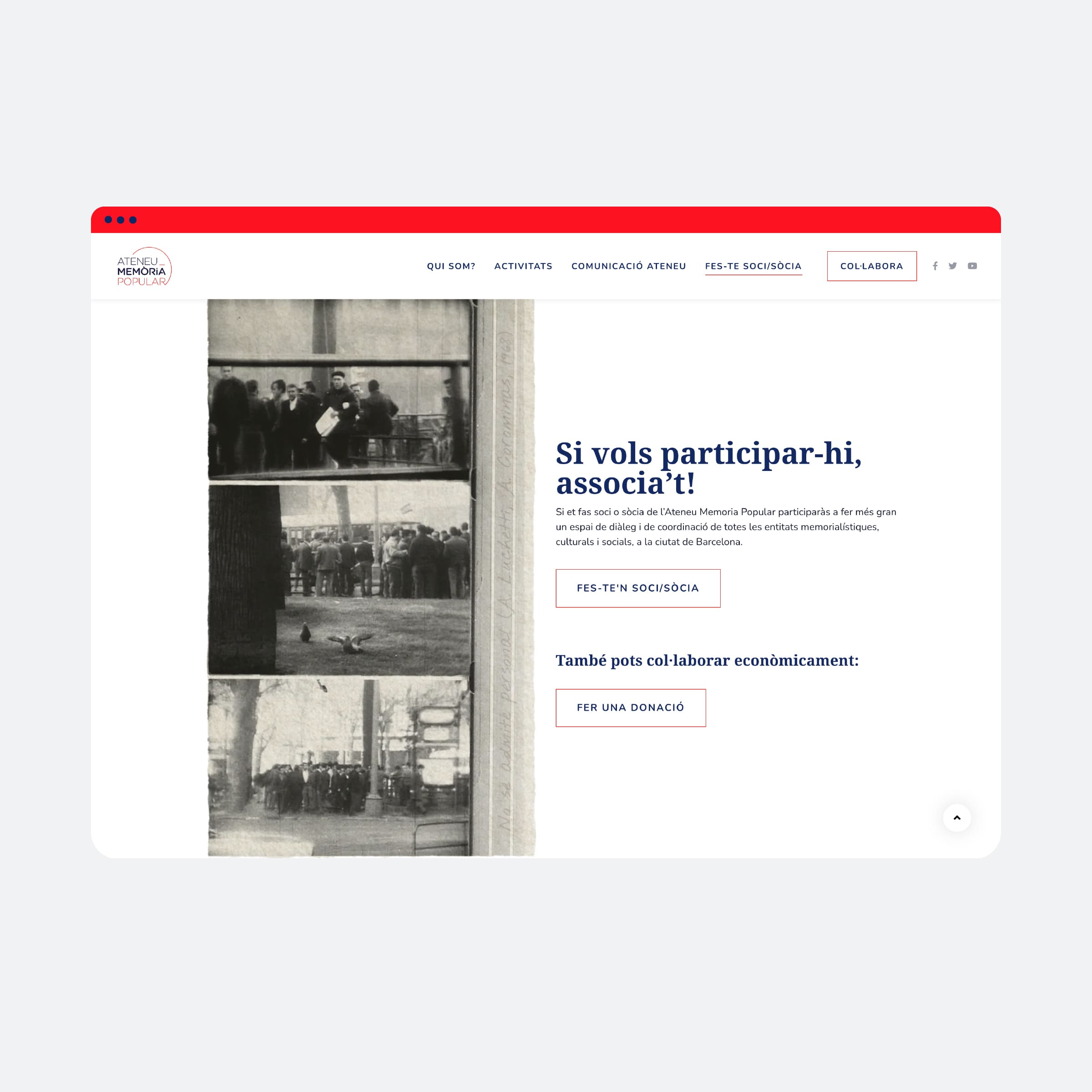 Ateneu Memòria Popular website